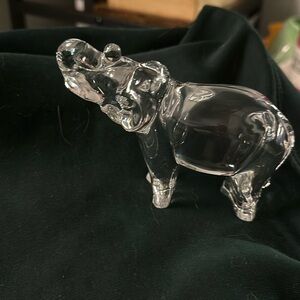 NWOT Baccarat Crystal Elephant Medium Trunk Up
